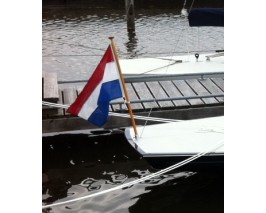 Vlaggenstok met houder en vlag